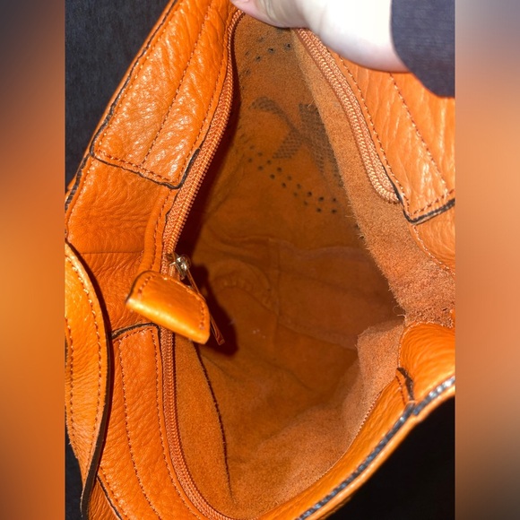 Michael Kors Orange Leather Purse - Picture 10 of 11